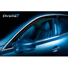 Дефлекторы окон CHROMEX с хром. молдингом NISSAN QASHQAI II (J11) 2014-, 4 шт.