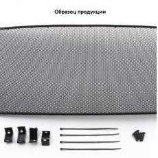 Сетка на бампер внешняя для SKODA Octavia A7 2014->, хром, 15 мм, с противотуманными фонарями