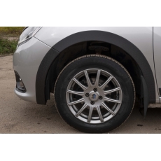 Накладки на колесные арки для Renault Logan II 2014-2017, шагрень